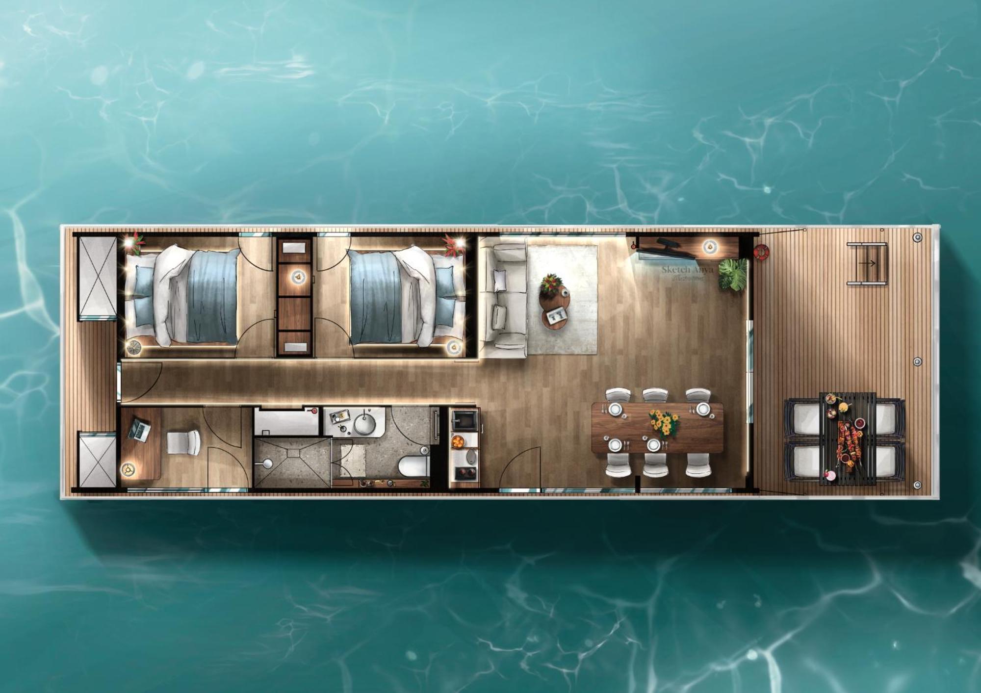Hausboote Am Lankenauer Hoeft Bremen Luaran gambar